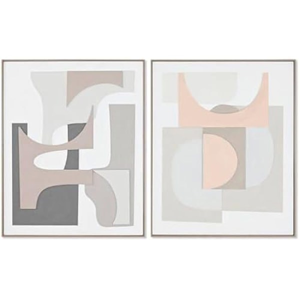 Maleri - HOME ESPRIT - Urban - Flerfarvet - 2 enheder - 82,3 x 4,5 x 102 cm mångfärgad