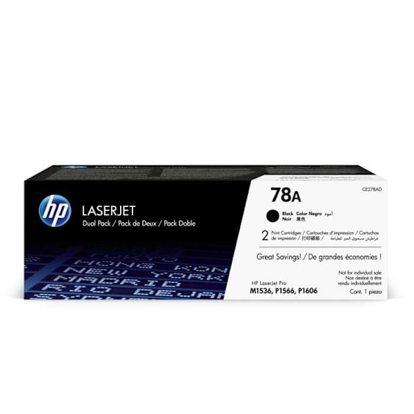HP 78A (CE278A) sort tonerpatron til LaserJet P1566/P1606/M1536 MFP-printere