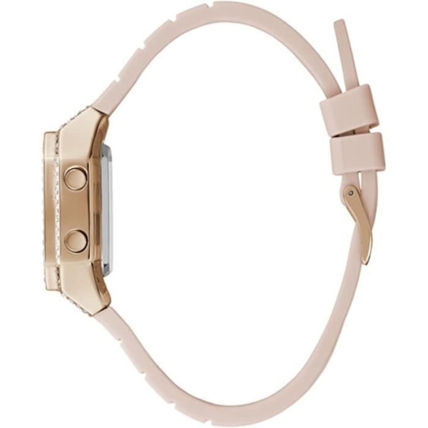 Kello - Guess - Zoom GW0430L3 - Kvarts - Ruostumaton teräs - Vaaleanpunainen silikonihihna Rosa