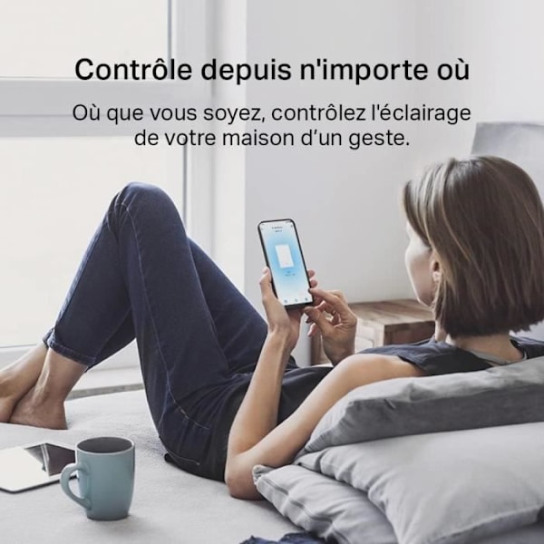 Liitetty kytkin - Tapo - S220 - Yhteensopiva Alexa ja Google Home - EI neutraalia johdinta - Langaton