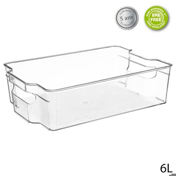 6L køleskabsbeholder - Secret de Gourmet - Gennemsigtig - L31,3 x B21,2 x H9 cm Transparent