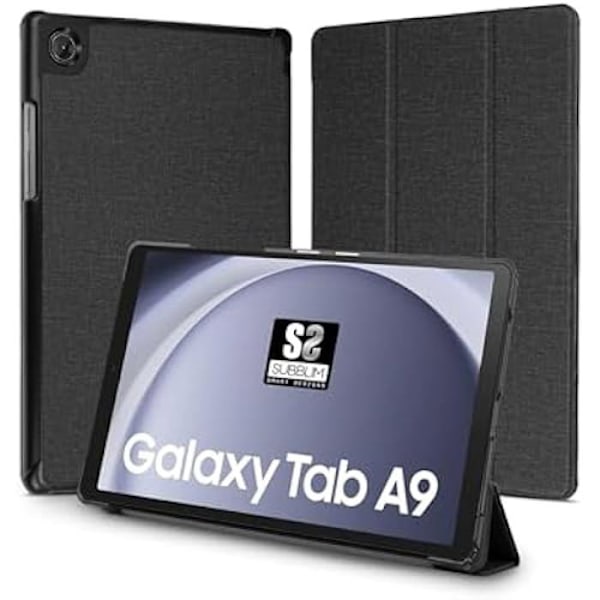 SUBBLIM Tablet Case Shock Case Samsung Tab A9 8.7 Avancerat stötdämpningsskydd Display Mångsidighet med stativläge Svart