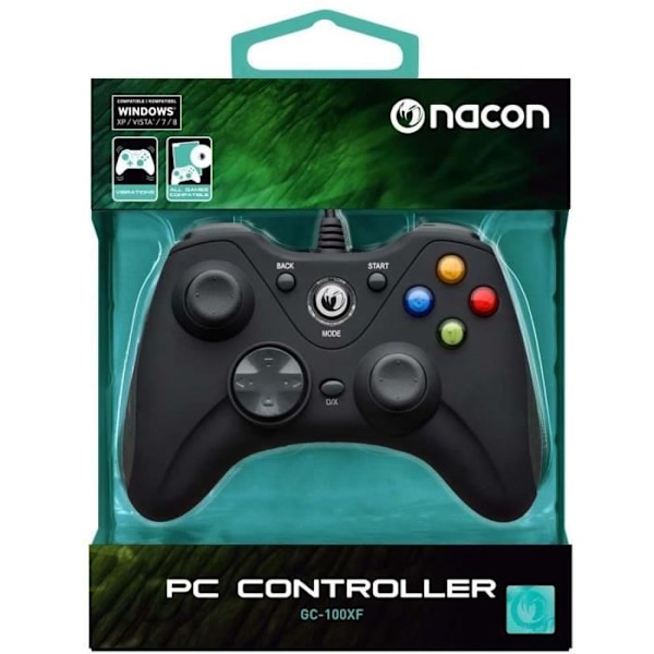 Kabelansluten Controller Big Ben Nacon PCGC-100XF Svart för PC Svart