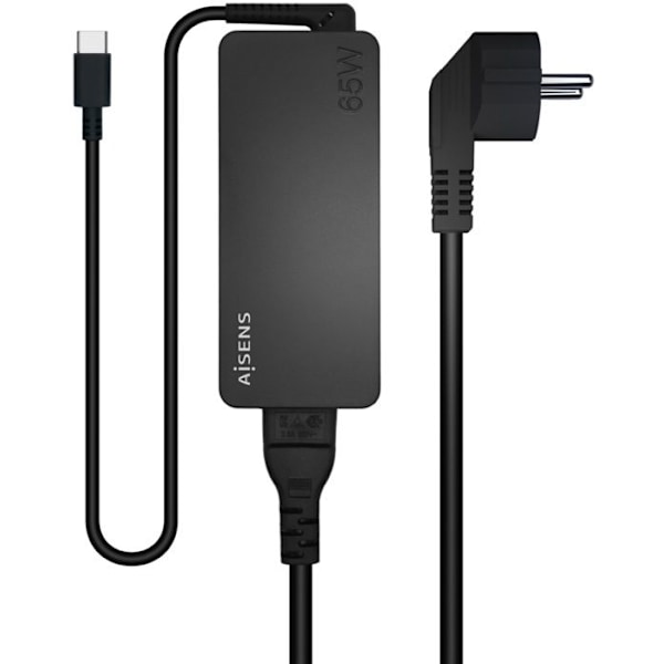 Aisens USB-C Pd3.0 Oplader 1,8M Sort Sort