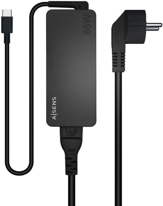 USB-C-latauslaite - AISENS - Pd3.0 - 65W - 1,8M - Musta