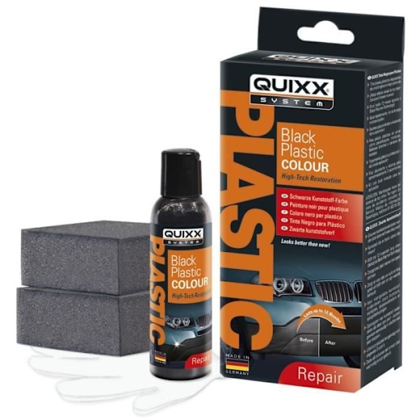 Syntetisk färg - Quixx - 75 ml - Svart färg - 0,1 liter - Exteriör Svart
