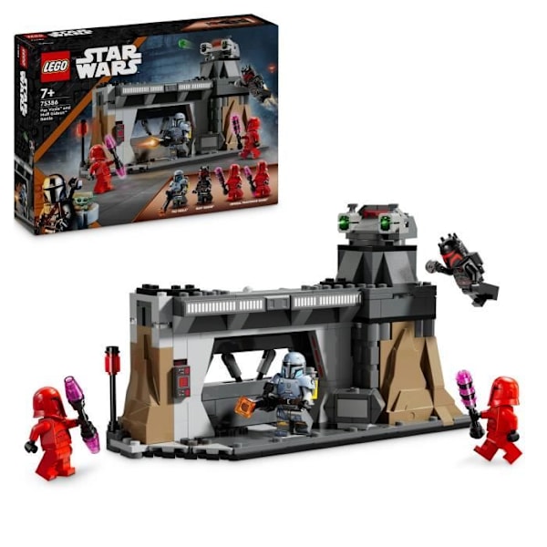 LEGO® Star Wars 75386 Mandalorian Paz Vizsla och Moff Gideons kamp - Leksak för 7 år Grå och svart