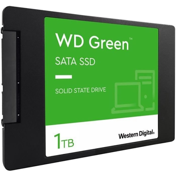 WESTERN DIGITAL - Grøn - Internt SSD-drev - 1 TB - 2,5" - WDS100T3G0A