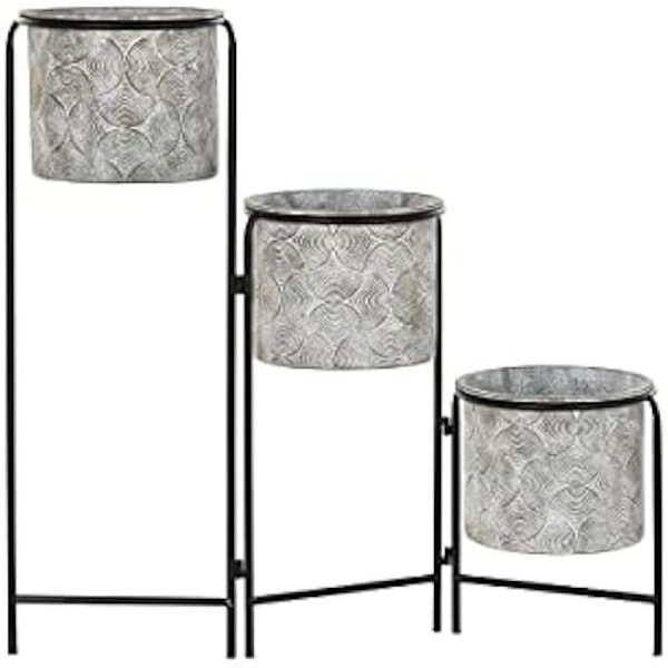 Blomkruka - DKD Heminredning - Metall - Grå - 82 x 25 x 81 cm - Inomhus grå