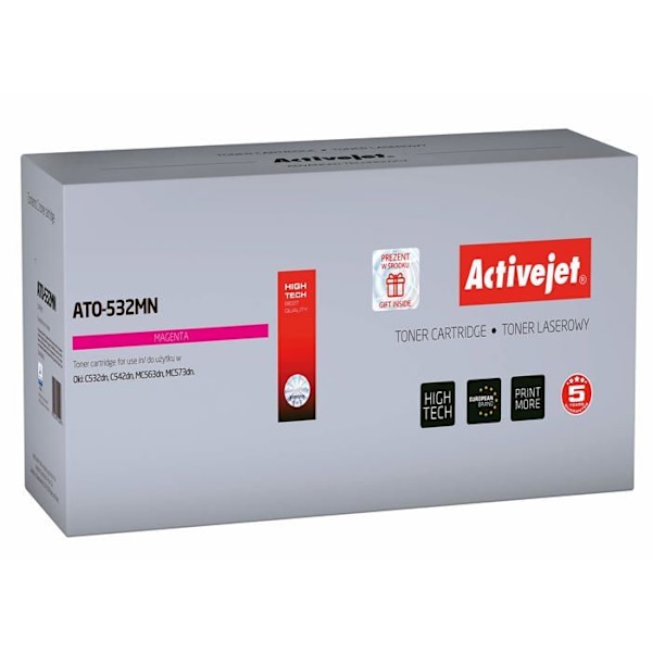 Activejet tulostinkasetti - ATO-532MN - Magentavärjäysvaihtoehto 46490402 ()