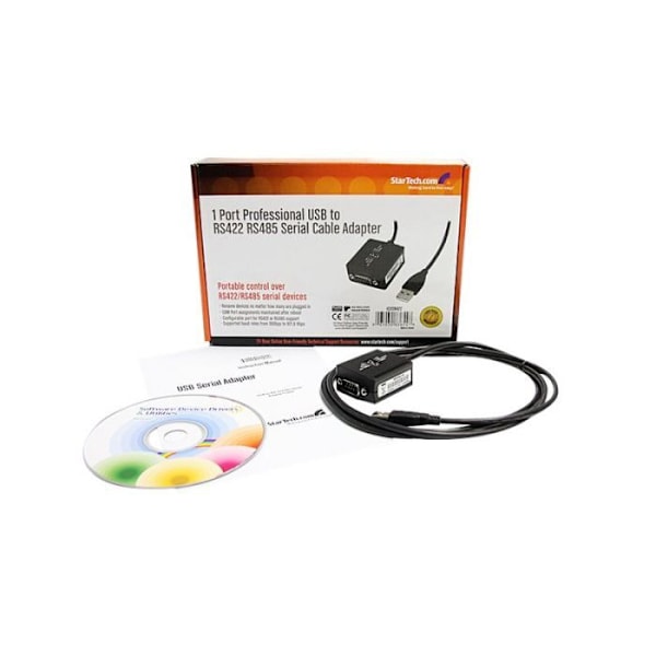 STARTECH Professional 1,80 m USB-RS422/485-sovitinkaapeli - COM-portin muisti - Ensimmäinen pää: 1 x 9