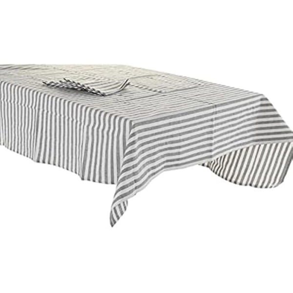 Dug og servietter - DKD HOME DECOR - Standard - Bomuld - Rund - Hvid, Grøn, Grå Vit, Grön, Grå