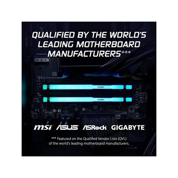 Minnessats - Kingston - Kingston FURY Beast RGB - DDR5 - 64 GB: 2 x 32 GB - 6000 MHz / PC5-48000