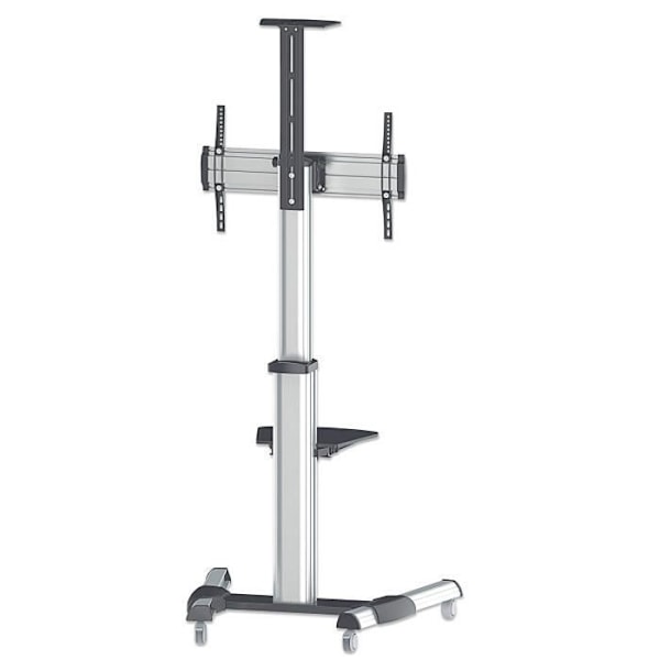 Manhattan Tuki Muuri Tuki TV monimedia pyörillä 50 kg 37" BIS 70" Musta-Hopea 1661
