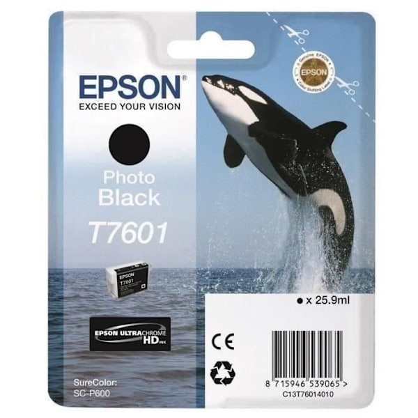 EPSON T7601 sort blækpatron - Orca (C13T76014010)