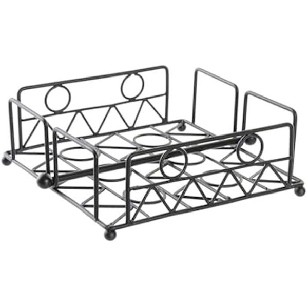 Handduksställ - DKD Home Decor - Standard - Metall - Svart - 18 x 18 x 7 cm svart