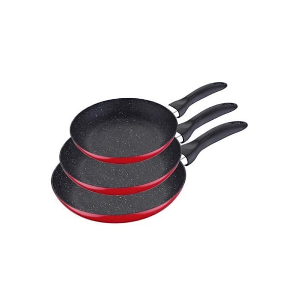 Stegepandesæt - San Ignacio - Sg-6855 - Presset aluminium - Non-stick - 16, 20, 24 cm Röd