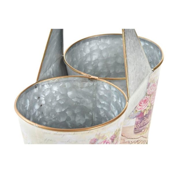 Metallinen kukkaruukku - DKD Home Decor - Shabby Chic - Vaaleanpunainen - 24x12x23 cm - 6 Kg rosa