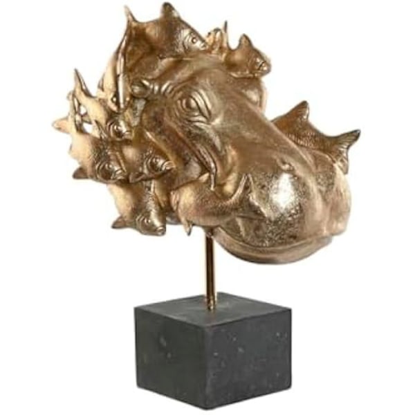 Koristehahmo - HOME ESPRIT - Virtahepo - Musta - Monivärinen - 33 x 21,5 x 45 cm Flerfärgad