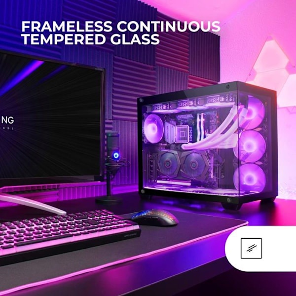 Mars Gaming MCV4 XXL PREMIUM Semi-Tower ATX taske Sort