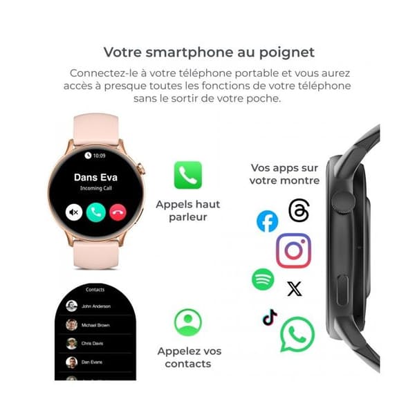 Smartwatch - KSIX - Ksix Core 2 - AMOLED 1.43'' - Svart - Batteritid 5 dagar