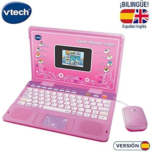VTech Genius XL Color Pro Bilingual Pink 133867 Rosa, Flerfärgad