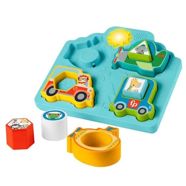 Pusselfordonsleksak - Fisher Price - Form och ljud - Djur - Ljud och ljus