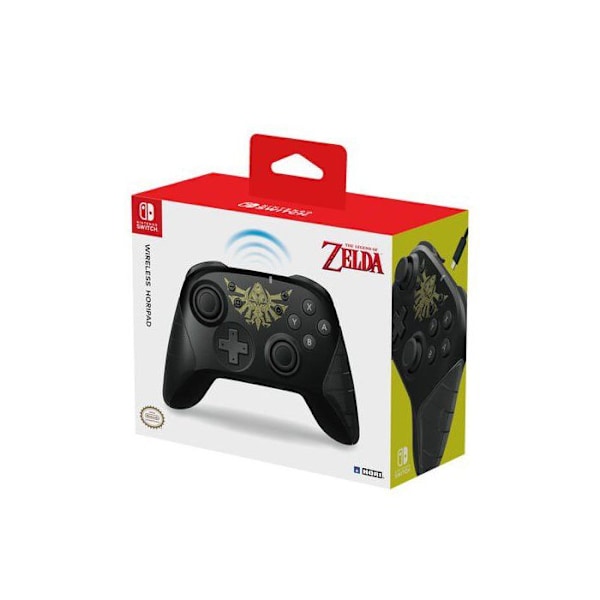 Peliohjain - HORI - HORIpad The Legend of Zelda - Käyttöaika 15 h - Langaton - Musta