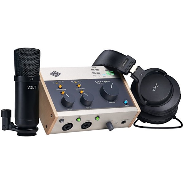 Universal Audio Volt 276 Studio Pack, för inspelning, poddsändning och streaming med USB-gränssnitt, mikrofon, hörlurar och