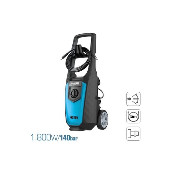 Højtryksrenser - GENERISK - KOMA TOOLS - 1800W - Aluminiumspumpe - Intelligent styring