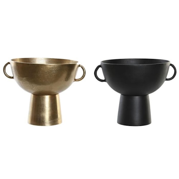 gylden vase, sort moderne design 26 cm