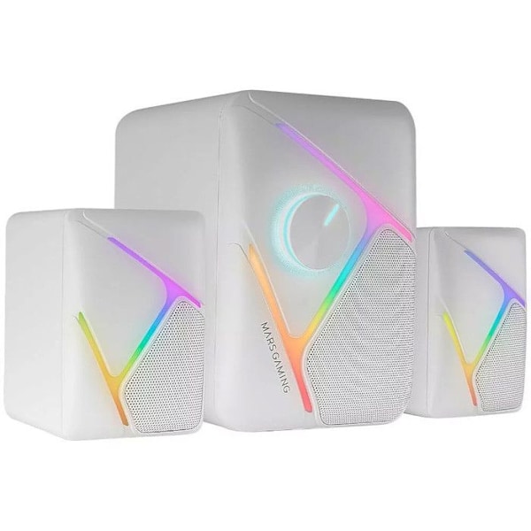 2.1 Gaming-högtalare - Mars Gaming - MS-H21 - 35W - RGB - 3D Surround Vit