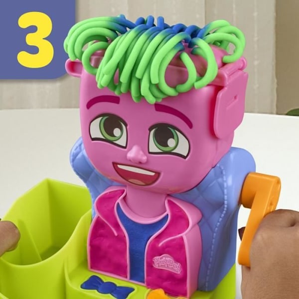 Play-Doh Frisörsalong, set med modellera med 6 burkar, från 3 år. Flerfärgad