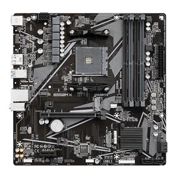Moderkort - Gigabyte - B550M K - Ultra Durable - PCIe 4.0 - Sockel AM4 - Micro ATX