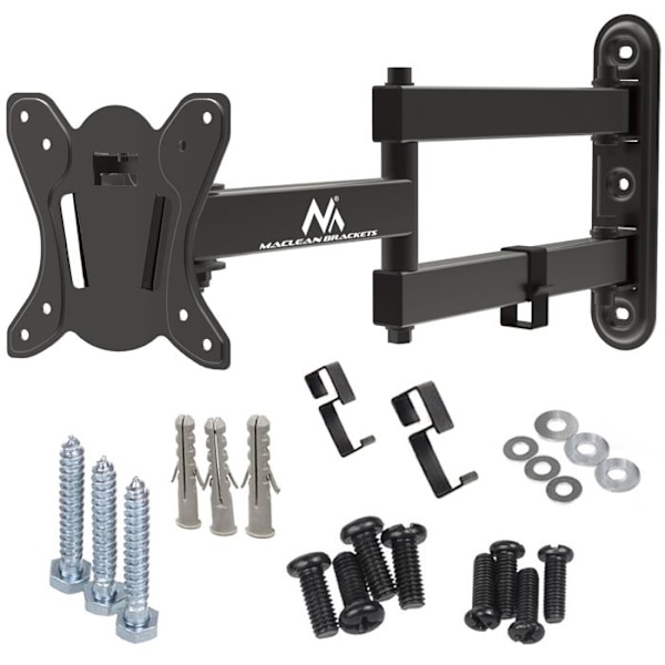 Support Maclean til TV eller monitor, max. VESA 100x100, 13-32", 30kg, sort, MC-417