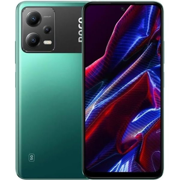 XIAOMI POCO X5 5G Smartphone 6GB 128GB Grøn Qualcomm Snapdragon 695 AMOLED-skærm 6,67" Hovedkamera 48MP 5000mAh Batteri 33W Grön