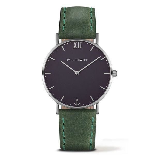 Dameur - Paul Hewitt - PH-SA-S-SM-B-12M - Quartz - Sort skive - Læderrem