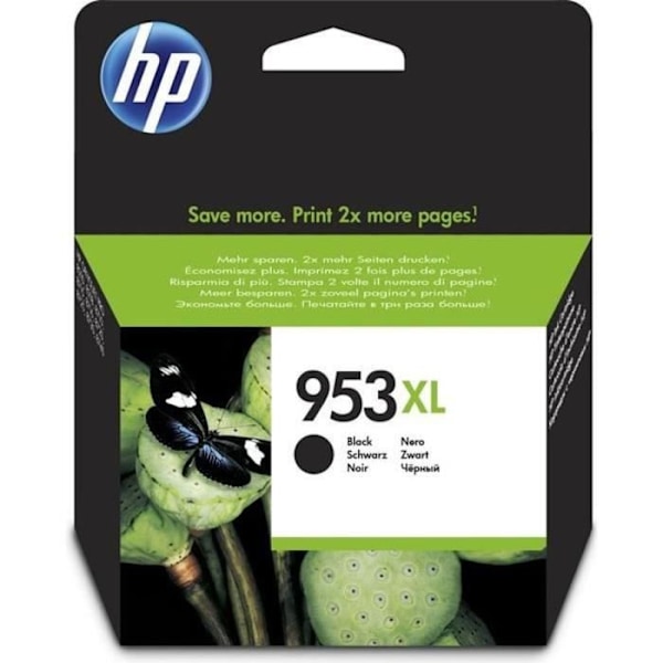 HP 953XL højtydende sort original blækpatron (L0S70AE) til HP OfficeJet Pro 8710/8715/8720