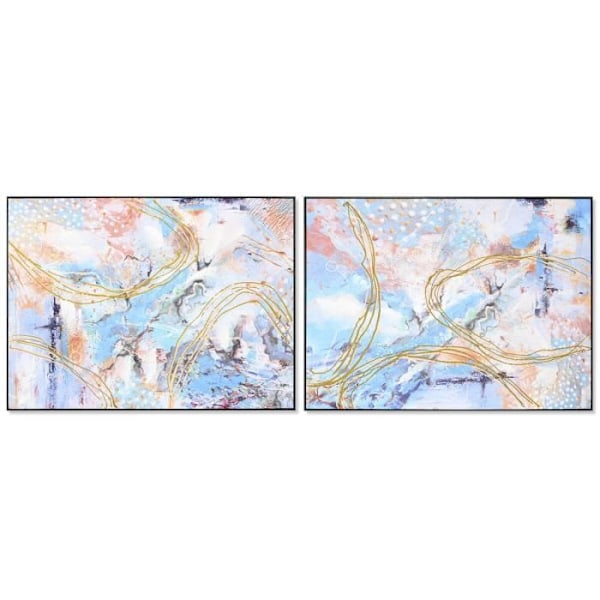 ram 122 x 4,5 x 92 cm modern abstrakt (2 enheter)