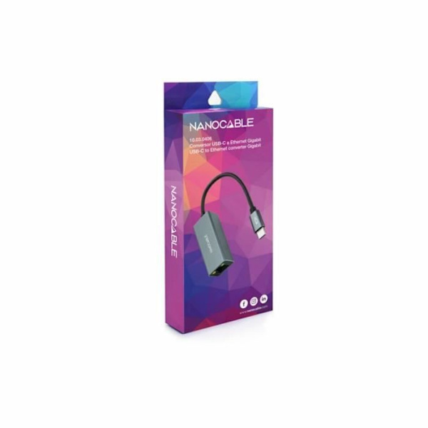 NANOCABLE USB C - RJ45 -sovitin 10.03.0406