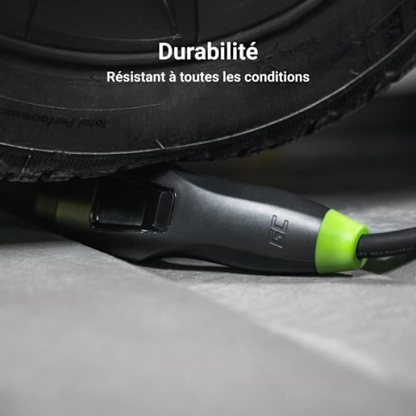 Green Cell Habu EV Mobilladdare 11kW 7m Typ 2TB CEE 16A för laddning av elbilar PHEV 2in1 Wallbox med GC App