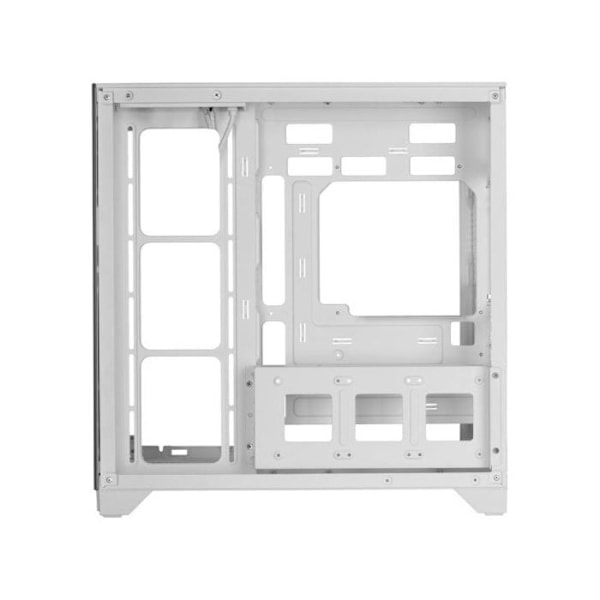 Mars Gaming MC-Vision ATX-kabinet Triple Temperet Glas Rammefri Dobbelt Kammer Design USB 3.0 Hvid