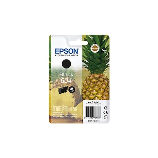 Mustepatruuna - Epson - 604 - 3,4 ml - Alkuperäinen - RF/Akustinen hälytys