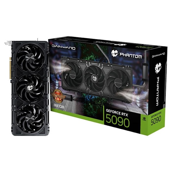 Grafiikkakortti - Gainward - GeForce RTX 5090 Phantom GS - 32GB GDDR7 - PCI Express 4.0 x16 - NVIDIA musta