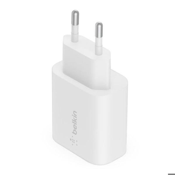 Vægoplader - Belkin - 25W PD - 1m - Hvid - Strømadapter til smartphones