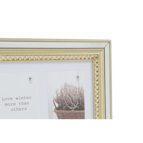 luksus fotoramme 46,5 x 2 x 28,5 cm traditionelt polystyren sølv guldglas (2 enheder)