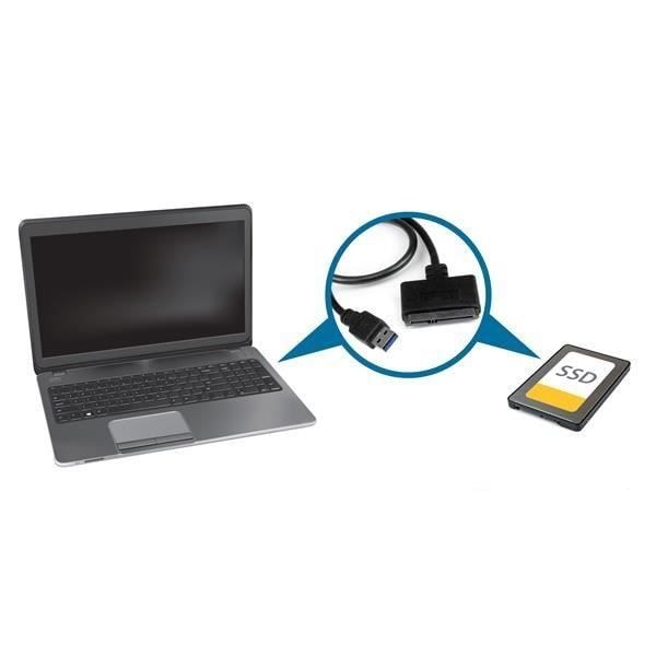 USB 3.0 - 2,5" SATA III -sovitin UASP:llä - USB 3.0 - SATA III -sovitin 2,5" SATA HDD/SSD -asemalle UASP:llä