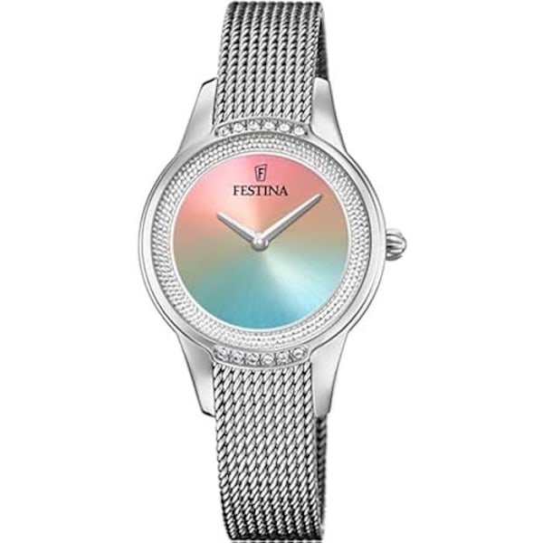 Festina Dameur F20494/9 Mademoiselle med kasse i sølvfarvet 316l rustfrit stål og armbånd i 316l rustfrit stål. Silver