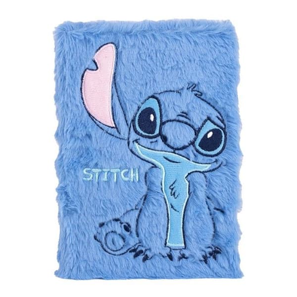 Disney Stitch Fur Notebook Blå