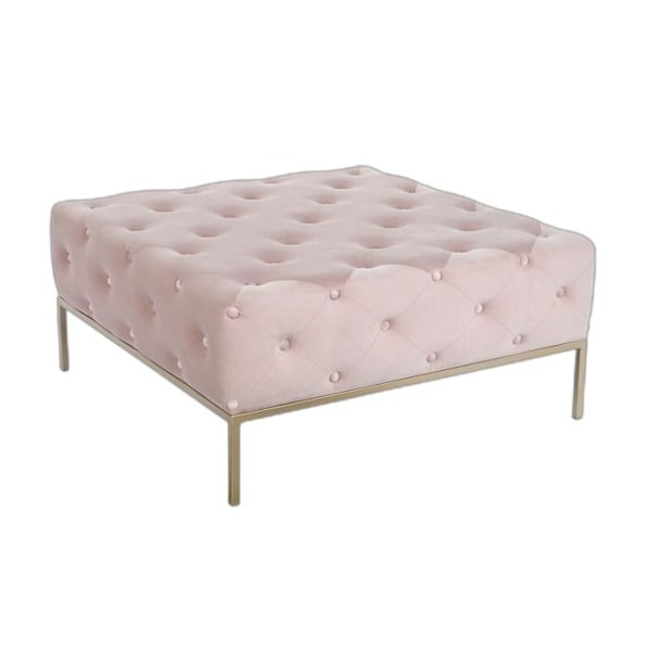 Metallbänk DKD Home Decor rosa/guld